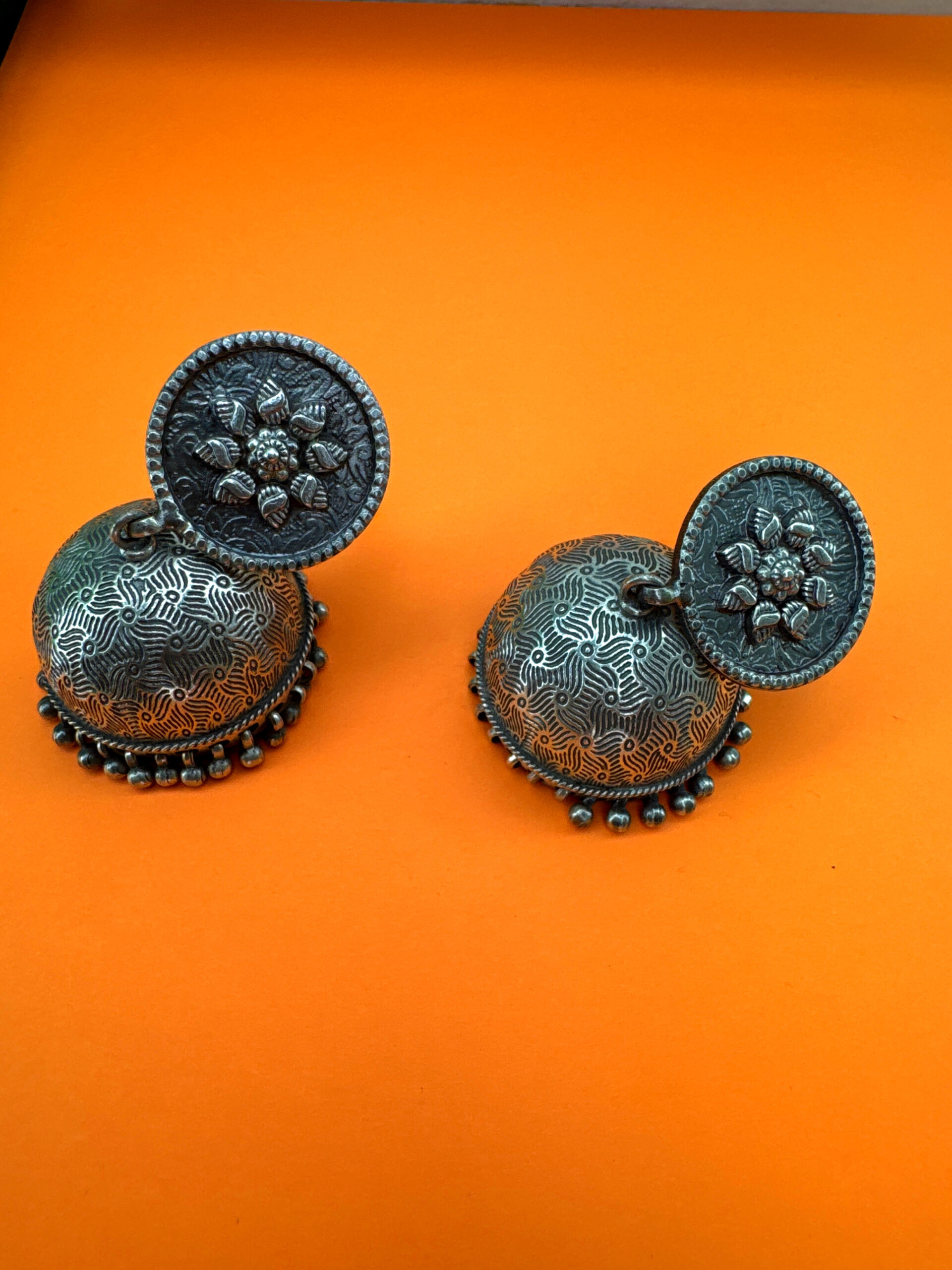 Butta Shape Oxidized Hanggings - Image 2