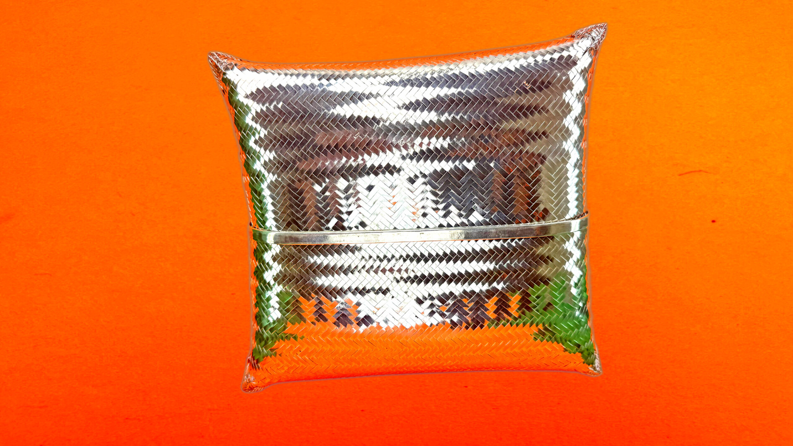 925 Silver Woven Luxury Handbag Pouch - Image 2